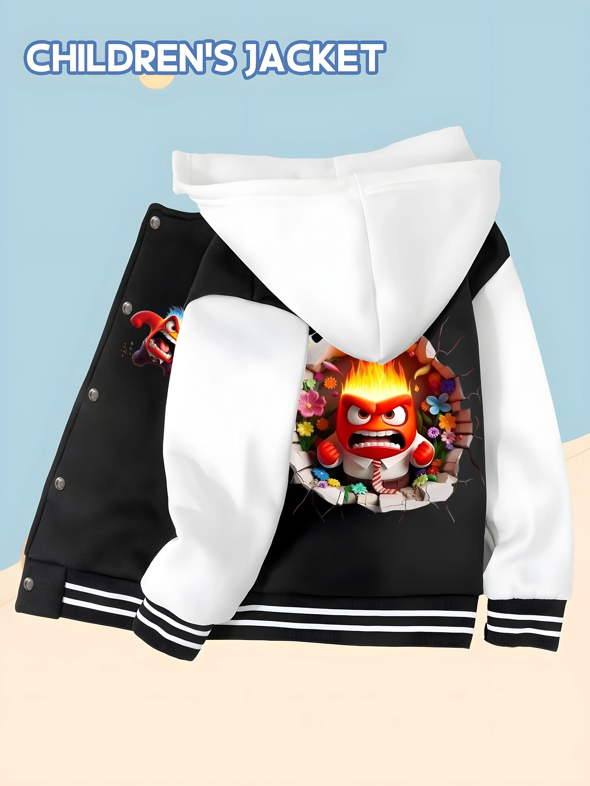 MINISO Disney 101 Dalmations kids' baseball jacket - cute Dalmatian logo + large print on the back,perfect for a fun school look
MINISO Disney 101 Dalmations kids' baseball jacket - cute Dalmatian logo + large print on the back,perfect for a fun school look