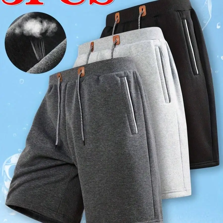 3 Pcs Mens Breathable Polyester Knit Shorts With Pocket Elastic Waist Drawstring Casual Sport Shorts
3 Pcs Mens Breathable Polyester Knit Shorts With Pocket Elastic Waist Drawstring Casual Sport Shorts