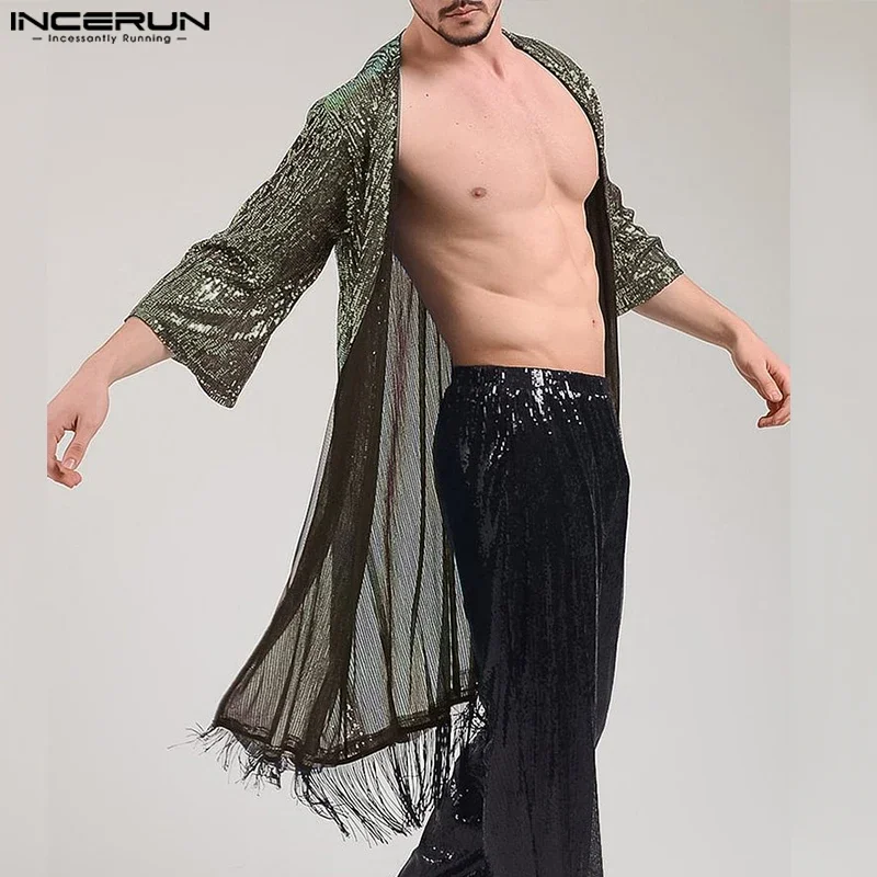 INCERUN Men Shirt Shiny Tassel Patchwork 3/4 Sleeve Open Stitch Streetwear Casual Male Cardigan 2025 Fashion Men Clothing S-5XL
INCERUN Men Shirt Shiny Tassel Patchwork 3/4 Sleeve Open Stitch Streetwear Casual Male Cardigan 2025 Fashion Men Clothing S-5XL