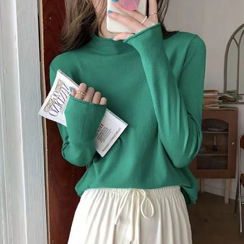 Autumn Girls Loose Fit Underwear T-shirt Women Comfortable Pullover Knitted Tops Female Korean Daily Long Sleeve Clothes
Autumn Girls Loose Fit Underwear T-shirt Women Comfortable Pullover Knitted Tops Female Korean Daily Long Sleeve Clothes