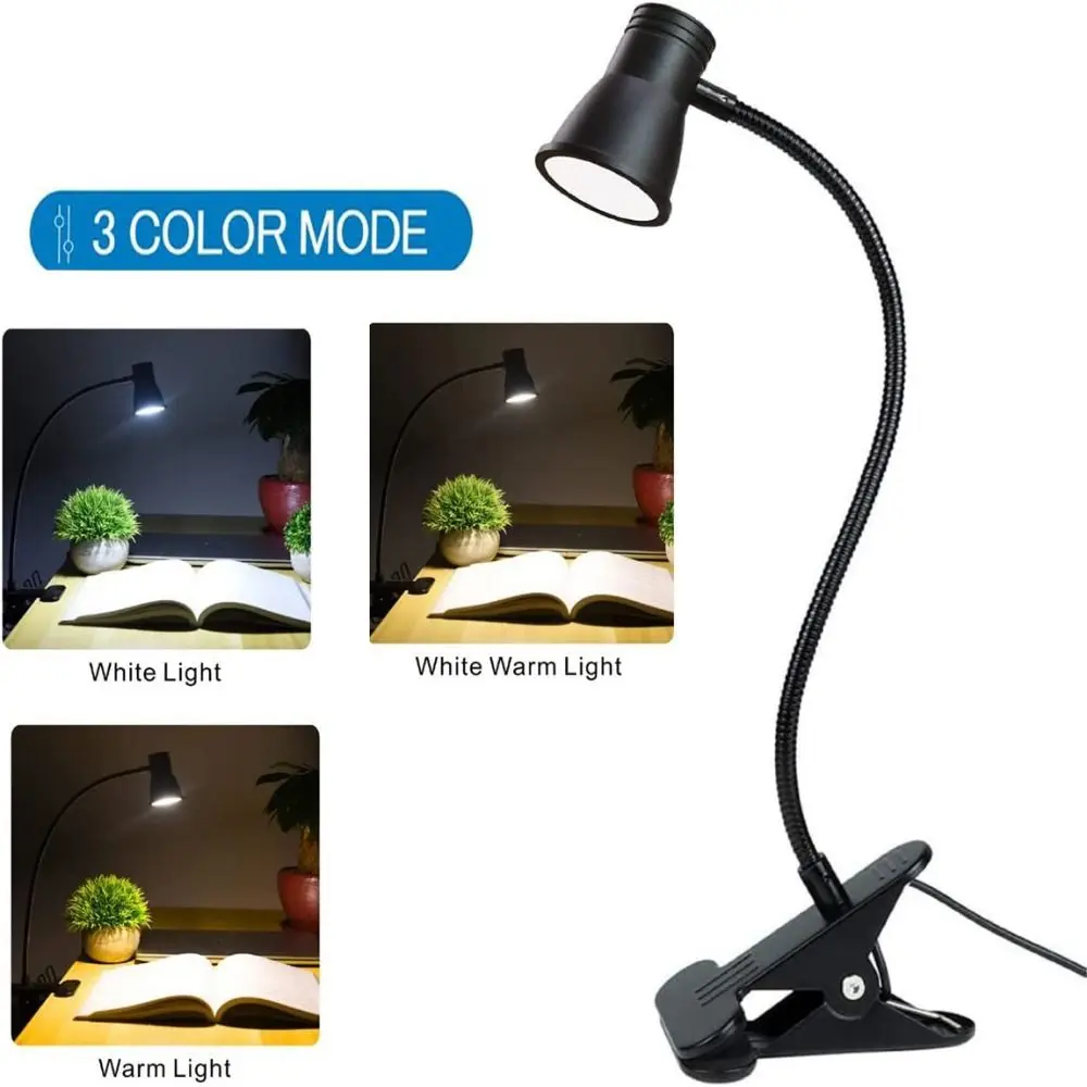 3 Color Modes LED Desk Lamp Black Adjustable Clip On Reading Light Strong Clamp USB Charging LED Clamp Book Light Bedside
3 Color Modes LED Desk Lamp Black Adjustable Clip On Reading Light Strong Clamp USB Charging LED Clamp Book Light Bedside