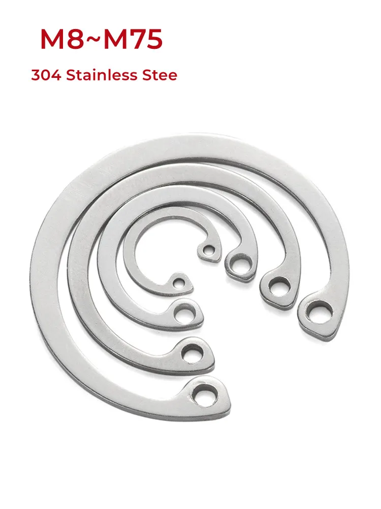 M8~M75 Circlips 304 Stainless Steel C Clip Rings Retaining Snap Shaft Internal Collar Card Ring Clamp Spring Lock C-type Washers
M8~M75 Circlips 304 Stainless Steel C Clip Rings Retaining Snap Shaft Internal Collar Card Ring Clamp Spring Lock C-type Washers