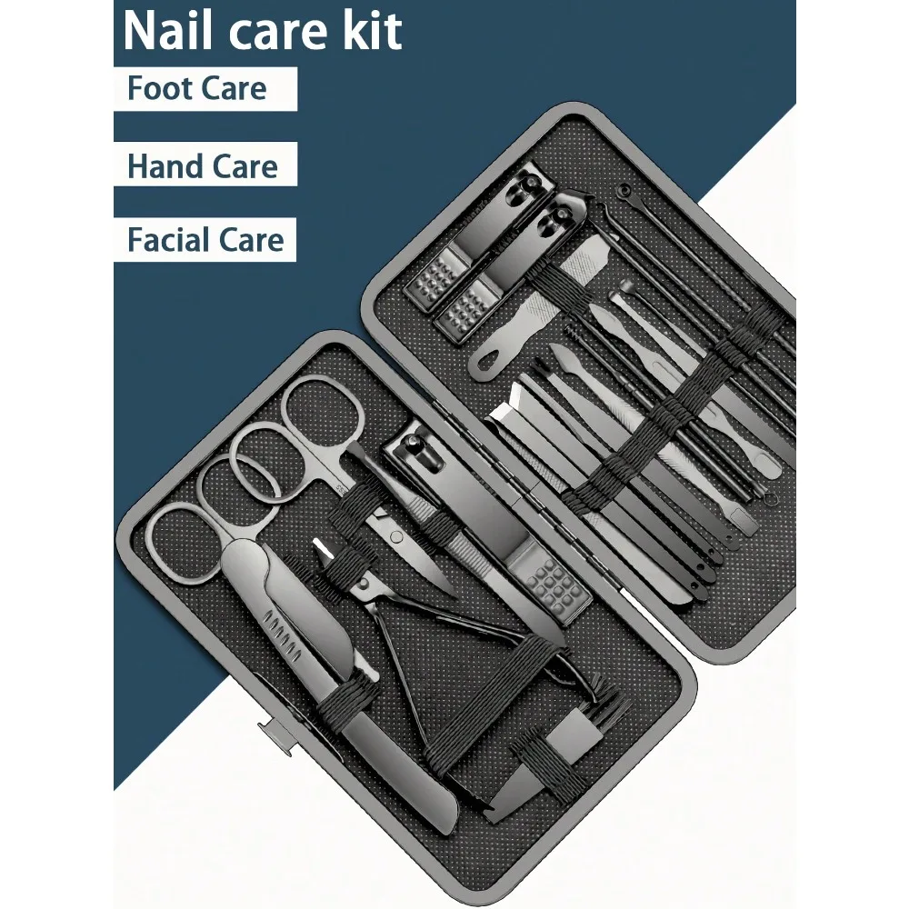 Manicure Set, Stainless Steel Professional Nail Clippers Pedicure Set With Black Leather Storage Case, Portable Grooming Kit For Travel Or Home, Perfect Gifts Women And Men
Manicure Set, Stainless Steel Professional Nail Clippers Pedicure Set With Black Leather Storage Case, Portable Grooming Kit For Travel Or Home, Perfect Gifts Women And Men