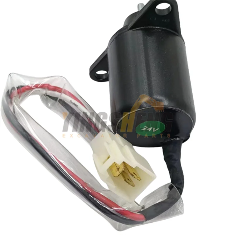 Excavator parts: Yanmar engine 4TNV94 98, engine stop solenoid valve, Doosan 60, Hyundai 60, engine stop switch
Excavator parts: Yanmar engine 4TNV94 98, engine stop solenoid valve, Doosan 60, Hyundai 60, engine stop switch