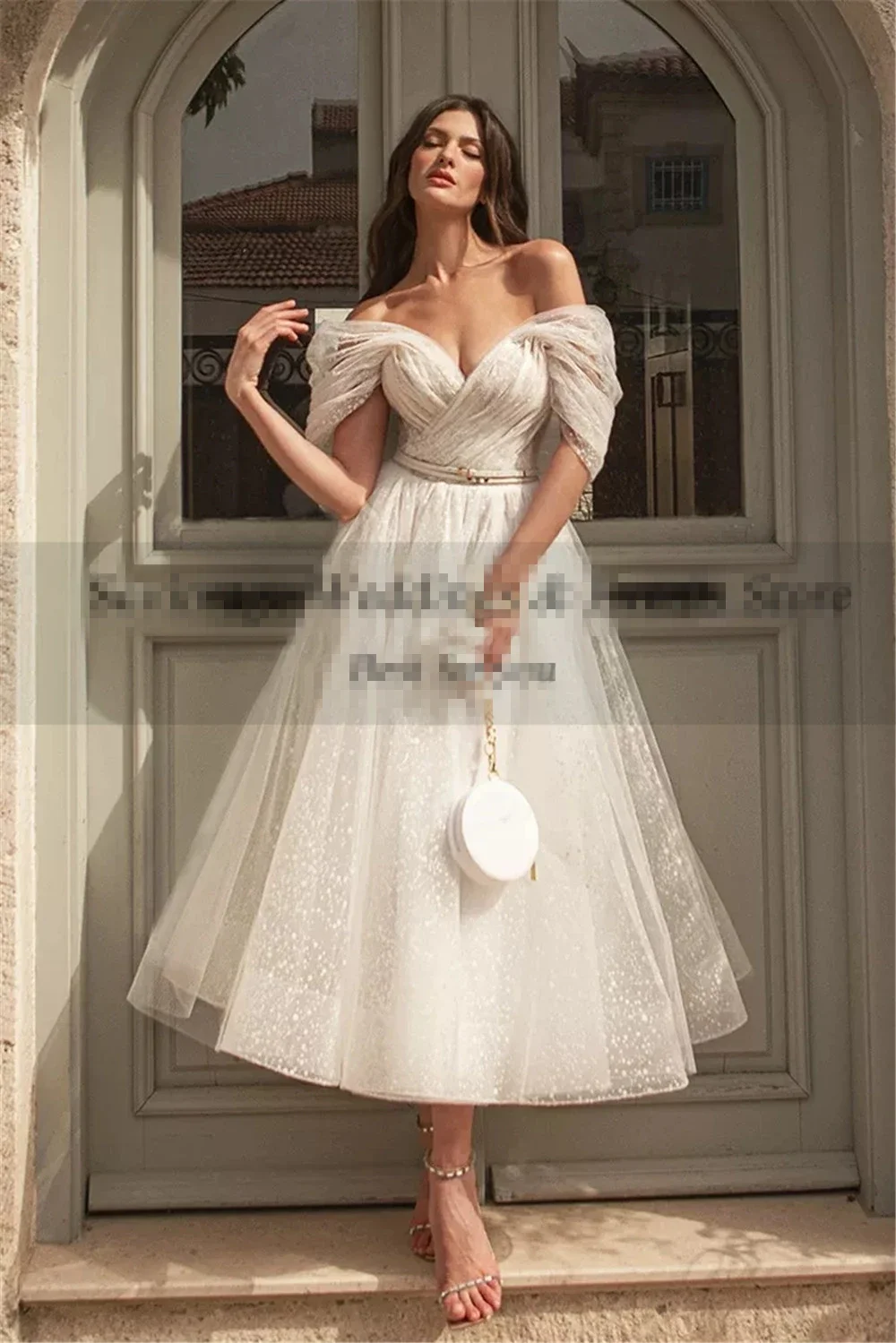 Customized Evening Dress Ivory Dots Pleat Off the Shoulder Zipper Back A-line Tea-Length Plus size Woman Formal Party Gown H987
Customized Evening Dress Ivory Dots Pleat Off the Shoulder Zipper Back A-line Tea-Length Plus size Woman Formal Party Gown H987