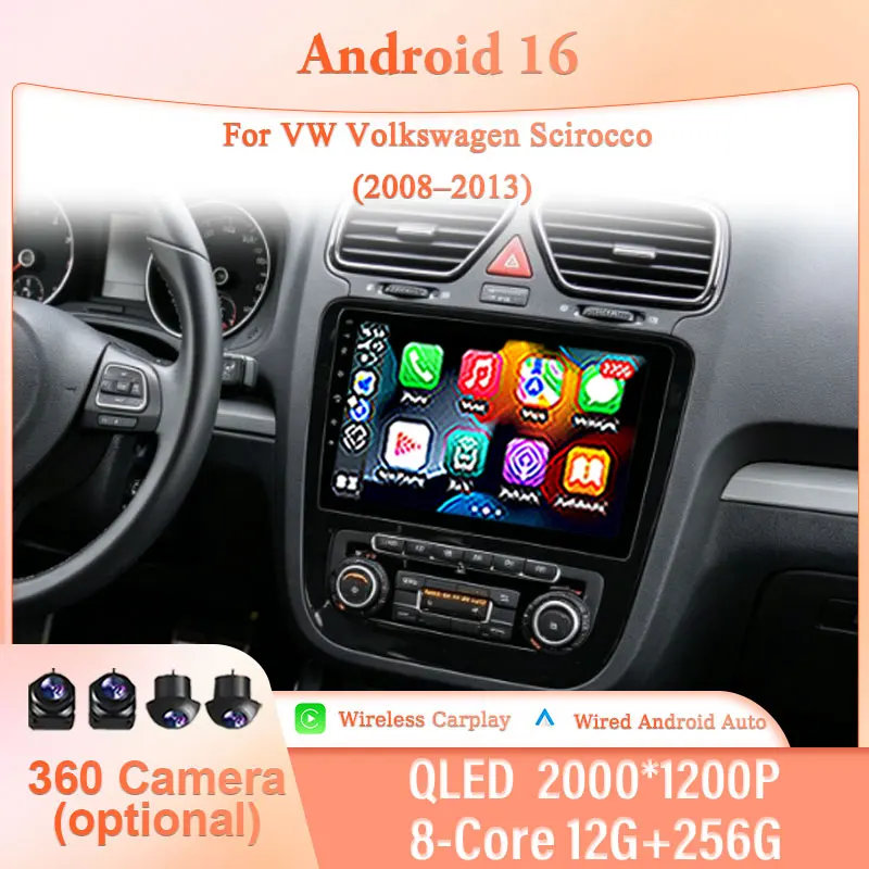 for VW Volkswagen Scirocco 2008–2013 9" Android 16 IPS HD BT 4G DSP Player Touch Screen Wireless CarPlay GPS Navi Multimedia Kit
for VW Volkswagen Scirocco 2008–2013 9" Android 16 IPS HD BT 4G DSP Player Touch Screen Wireless CarPlay GPS Navi Multimedia Kit