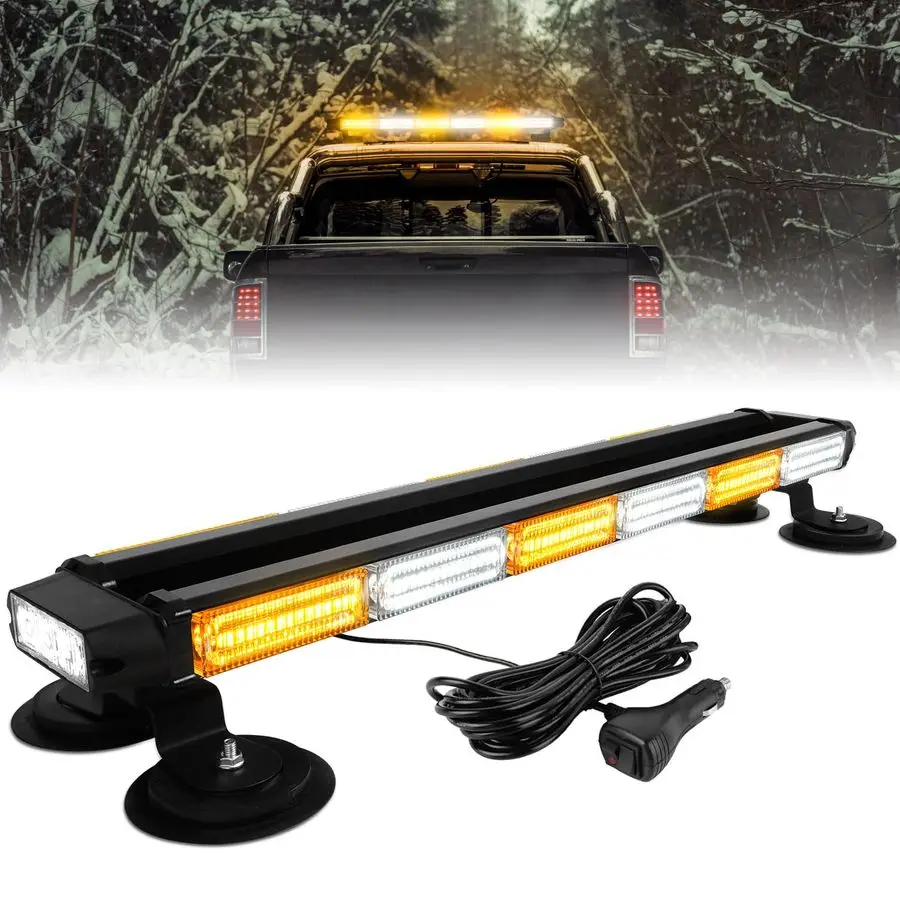 26inch 126 LED Rooftop Emergency Strobe Lights Bar Double Side Flashing Safety Warning Traffic Advisor Light Bar Hazard Snow Plo
26inch 126 LED Rooftop Emergency Strobe Lights Bar Double Side Flashing Safety Warning Traffic Advisor Light Bar Hazard Snow Plo