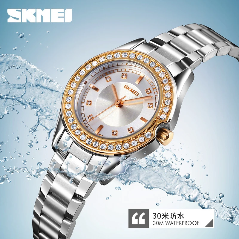 SKMEI Women's Watch, Popular Fashion Simple Diamond-Studded Ladies' Watch, Light Luxury Steel Band Quartz Watch
SKMEI Women's Watch, Popular Fashion Simple Diamond-Studded Ladies' Watch, Light Luxury Steel Band Quartz Watch