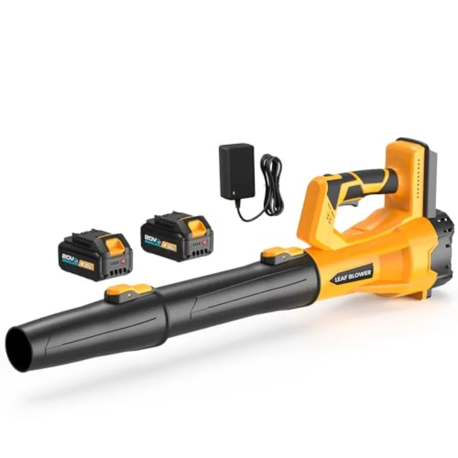 Cordless Leaf Blower with 6 Adjustable Wind Speed Powerful Electric Leaf Blowers with 2X 4.0Ah Battery and Charger Lightweight
Cordless Leaf Blower with 6 Adjustable Wind Speed Powerful Electric Leaf Blowers with 2X 4.0Ah Battery and Charger Lightweight