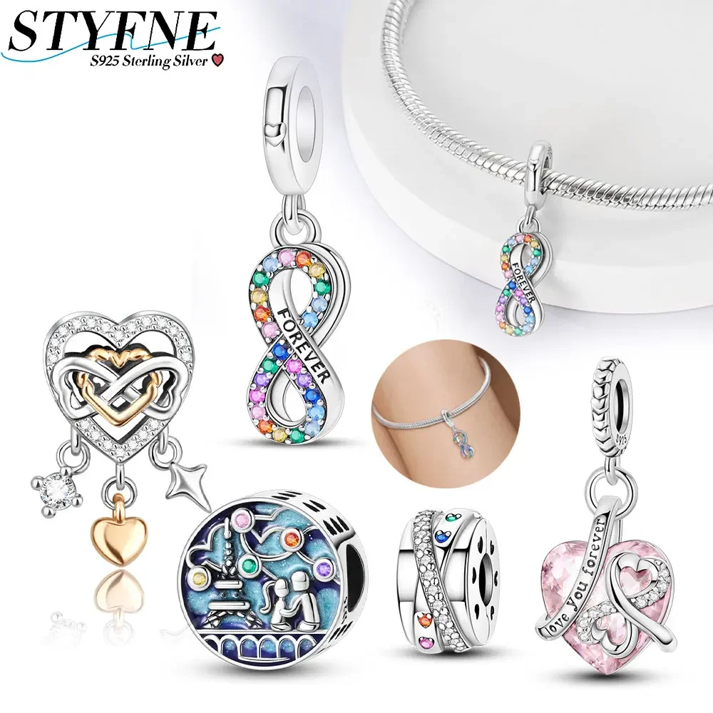 Серия Love, великолепная и вневременная любовь, подвеска из бисера для женщин, оригинальный браслет из стерлингового серебра 925 пробы «сделай сам», ювелирное изделие, подарок 
Серия Love, великолепная и вневременная любовь, подвеска из бисера для женщин, оригинальный браслет из стерлингового серебра 925 пробы «сделай сам», ювелирное изделие, подарок