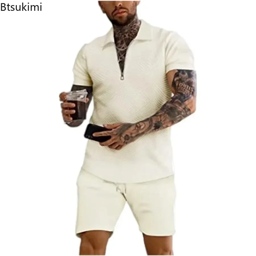 2025 Men's Summer Shorts Sets Short Sleeve Zip Pullover+Short Pants Fashion Street T-shirts Two Piece Men Casual Sportswear Sets
2025 Men's Summer Shorts Sets Short Sleeve Zip Pullover+Short Pants Fashion Street T-shirts Two Piece Men Casual Sportswear Sets