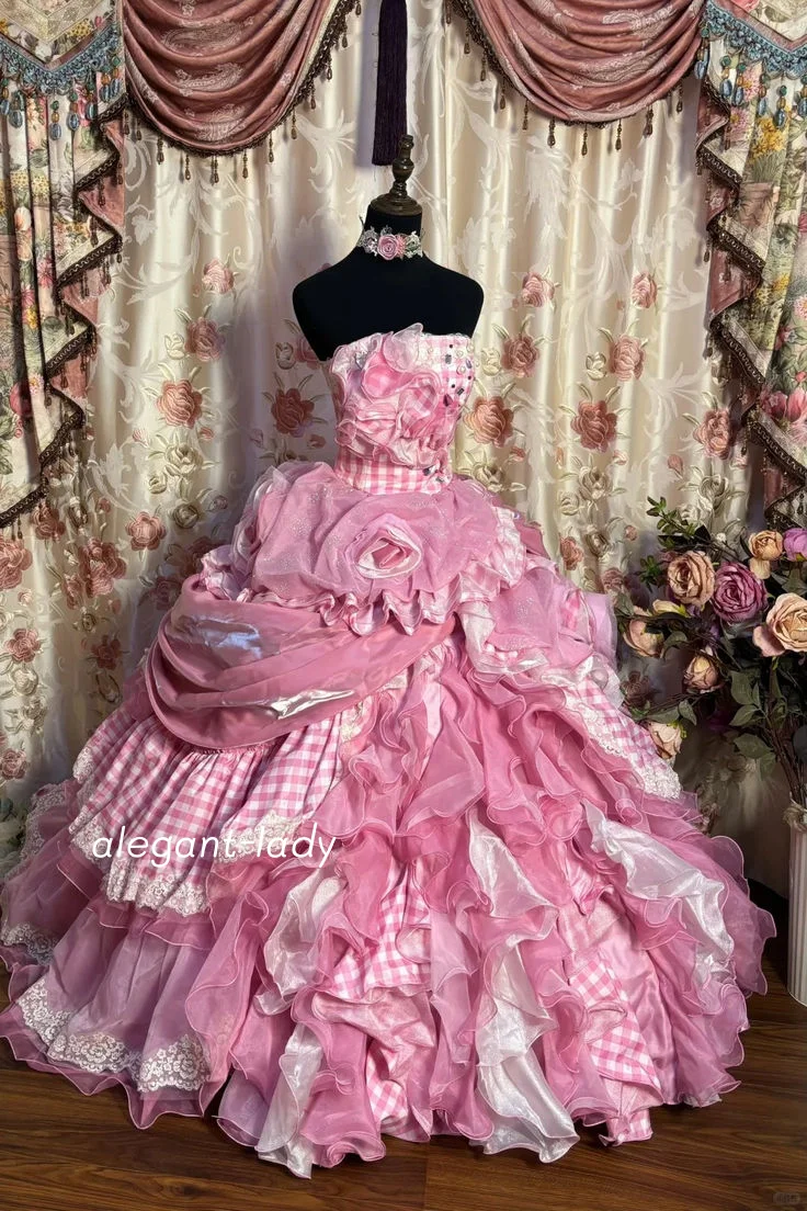 Customised Dreamy Pink Strapless Ball Gown Mesh Corset with Puffy Sleeves Evening Dress School Prom Dress Birthday Party Dress
Customised Dreamy Pink Strapless Ball Gown Mesh Corset with Puffy Sleeves Evening Dress School Prom Dress Birthday Party Dress
