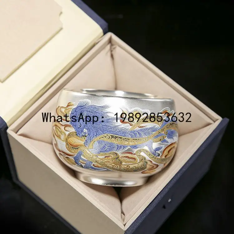 Tea set gifts silver cup real silver wrapped silver painting dream horse tea cup tea cup
Tea set gifts silver cup real silver wrapped silver painting dream horse tea cup tea cup