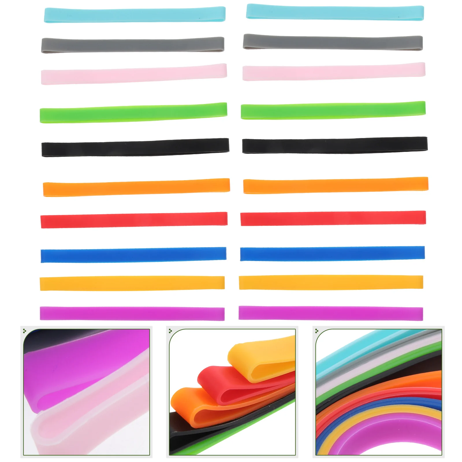 20pcs Silicone Bands Bulk Elastic Straps for Books Small Office Supplies Notebooks Journals Portable Elastic Bands Gifts
20pcs Silicone Bands Bulk Elastic Straps for Books Small Office Supplies Notebooks Journals Portable Elastic Bands Gifts