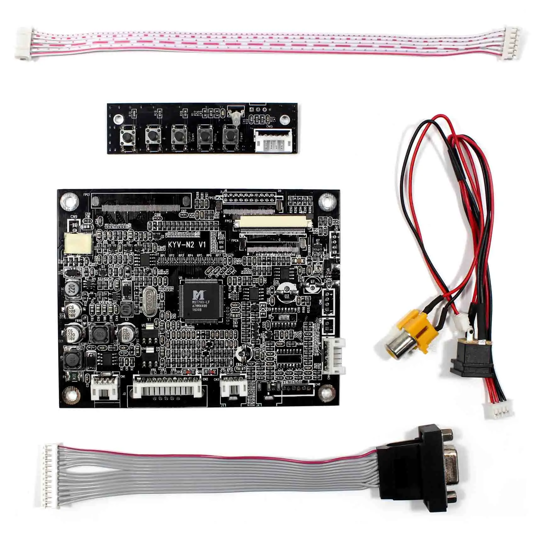 VGA AV LCD Controller Driver Board for 5inch AT050TN22 V1 LCD Screen 640x480
VGA AV LCD Controller Driver Board for 5inch AT050TN22 V1 LCD Screen 640x480