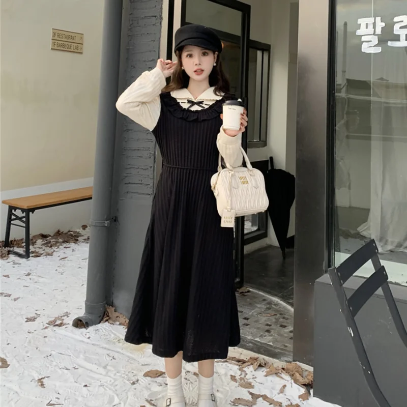 Cute Lace Women's Dresses 2024 Spring French Style Loose Plus Size Fake Two Piece Spliced Lady Vestidos Female Robe KE6297
Cute Lace Women's Dresses 2024 Spring French Style Loose Plus Size Fake Two Piece Spliced Lady Vestidos Female Robe KE6297