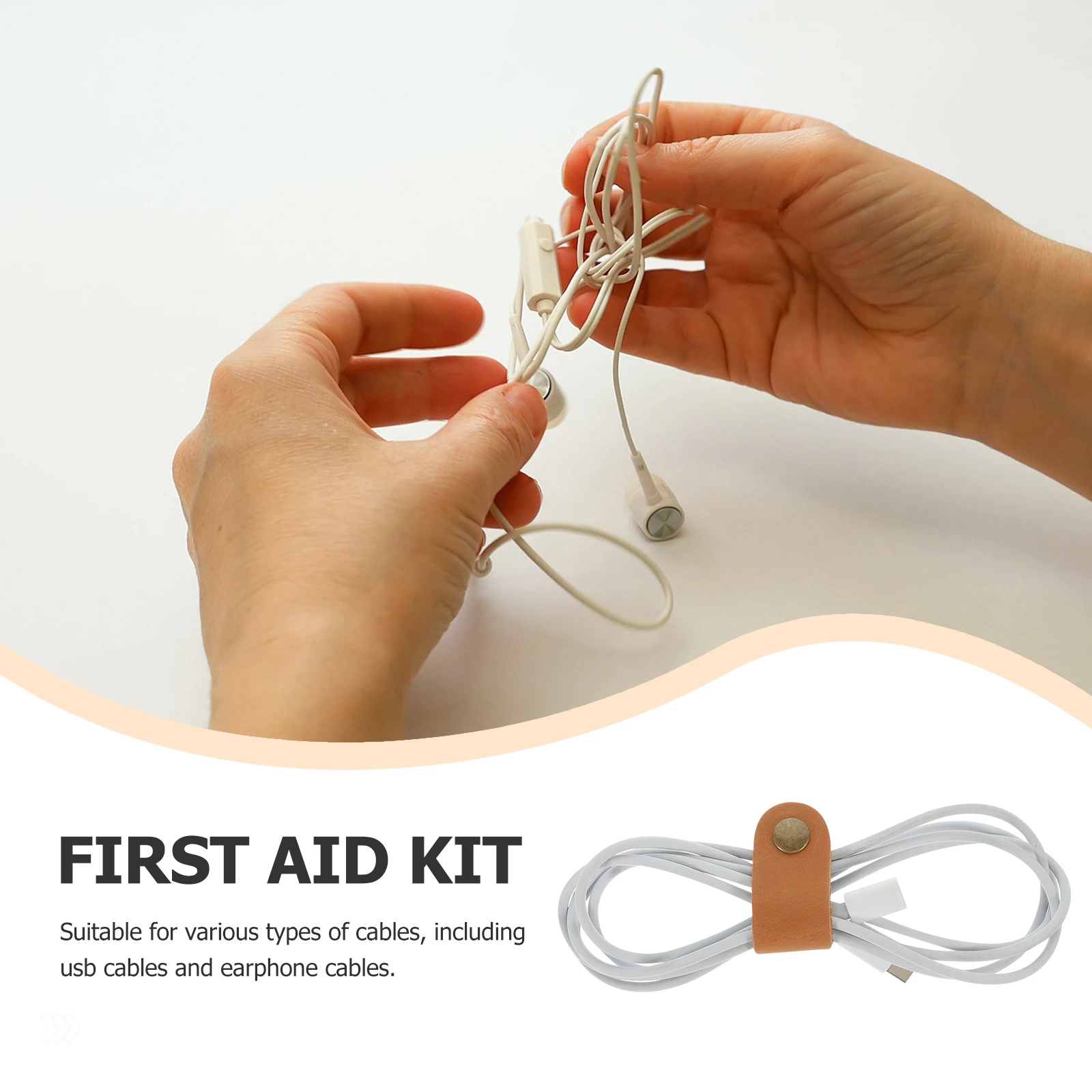 5pcs Cord Organizer Cable Wraps For Charging Cords Durable Cowhide Anti-Tangle Wire Management Straps Household Cable
5pcs Cord Organizer Cable Wraps For Charging Cords Durable Cowhide Anti-Tangle Wire Management Straps Household Cable