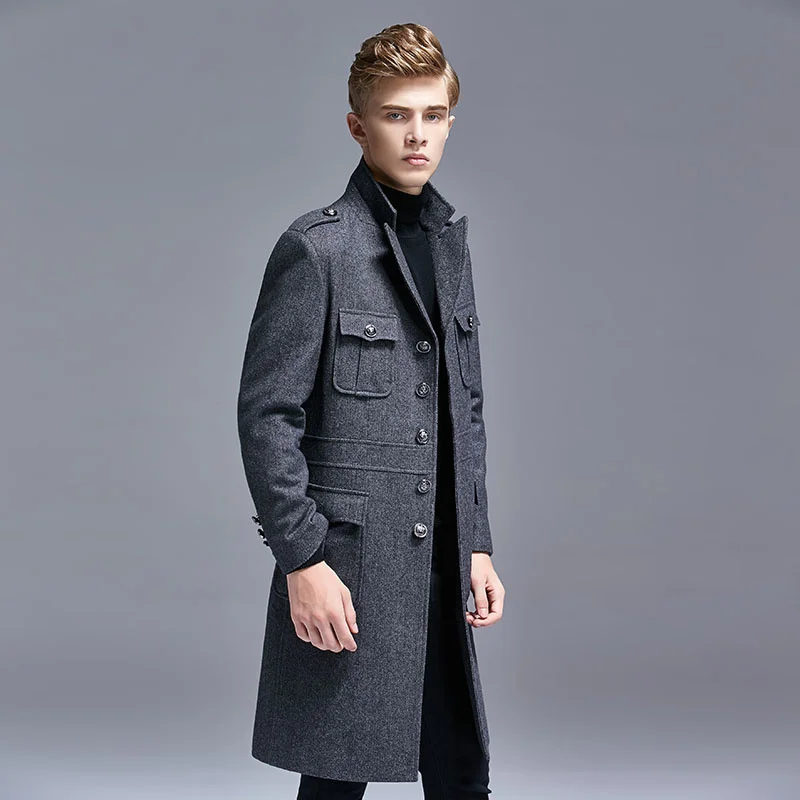 Spring Autumn Winter Fashion Cashmere Coat Over-the-Knee Men's New Business Large Size Woolen Jacket Male Trench Coats Jackets
Spring Autumn Winter Fashion Cashmere Coat Over-the-Knee Men's New Business Large Size Woolen Jacket Male Trench Coats Jackets