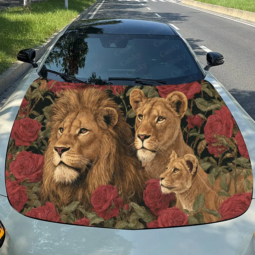 Car Decal Lion Family Amidst Red Rose Garden in Floral-Inspired Design, Creating a Bold and Regal Visual Car Hood Sticker, Water
Car Decal Lion Family Amidst Red Rose Garden in Floral-Inspired Design, Creating a Bold and Regal Visual Car Hood Sticker, Water