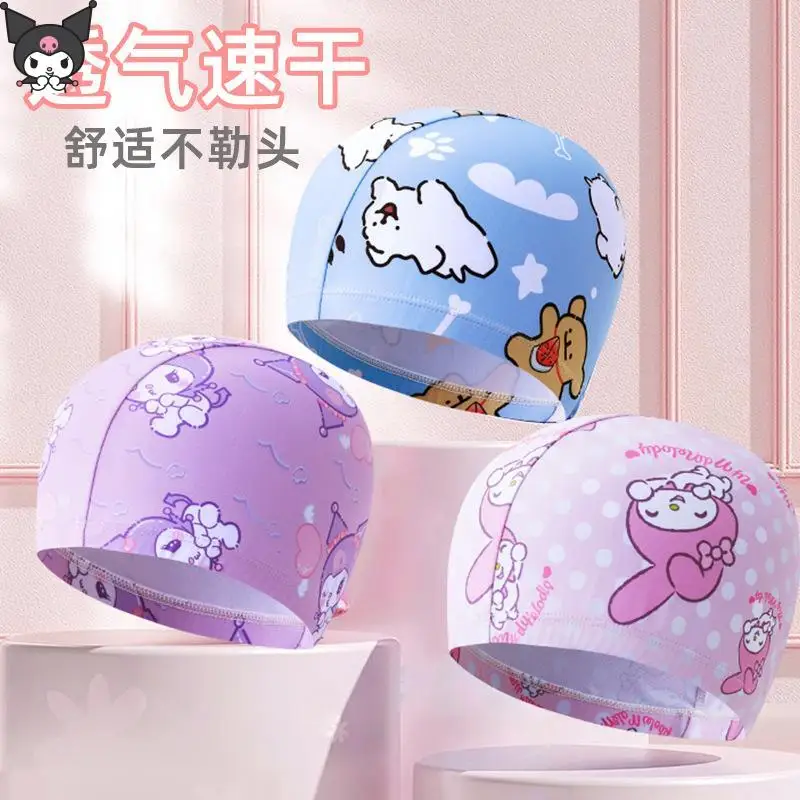 Sanrios Girls Kawaii мультяшная шапочка для плавания Kuromi детская милая дышащая быстросохнущая мягкая удобная шапочка для плавания в стиле аниме 
Sanrios Girls Kawaii мультяшная шапочка для плавания Kuromi детская милая дышащая быстросохнущая мягкая удобная шапочка для плавания в стиле аниме