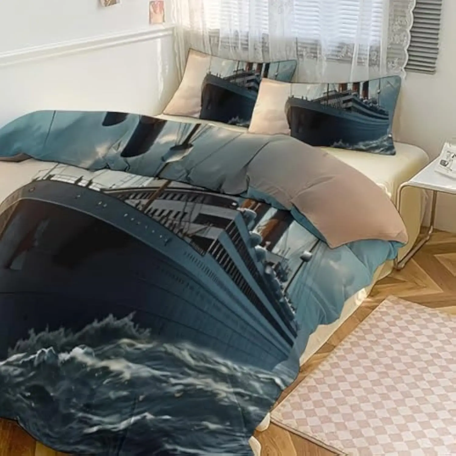 Titanic Sailing Ship 3 Pieces Bedding Duvet Cover Sets Soft Printed Comforter Cover Set with 2 Pillowcases 86x70
Titanic Sailing Ship 3 Pieces Bedding Duvet Cover Sets Soft Printed Comforter Cover Set with 2 Pillowcases 86x70