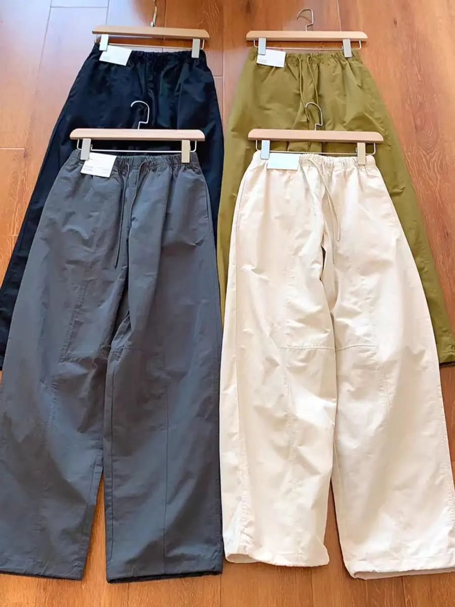 Fashionable Casual Utility Pants Women's High Waist Trousers with Drawstring Loose Fit Summer Season Korean Style
Fashionable Casual Utility Pants Women's High Waist Trousers with Drawstring Loose Fit Summer Season Korean Style