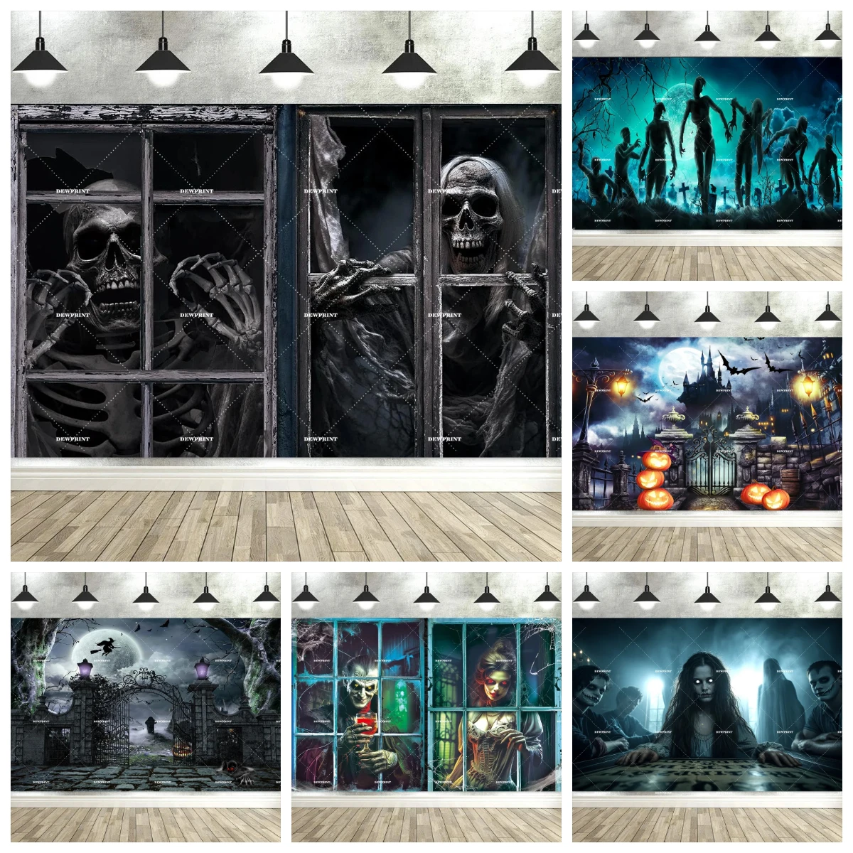 Dewprint Beenle Halloween Party Backdrop Cemetery Night Skeleton Man Background Scary Banner Decoration Studio Photo Booth Prop
Dewprint Beenle Halloween Party Backdrop Cemetery Night Skeleton Man Background Scary Banner Decoration Studio Photo Booth Prop