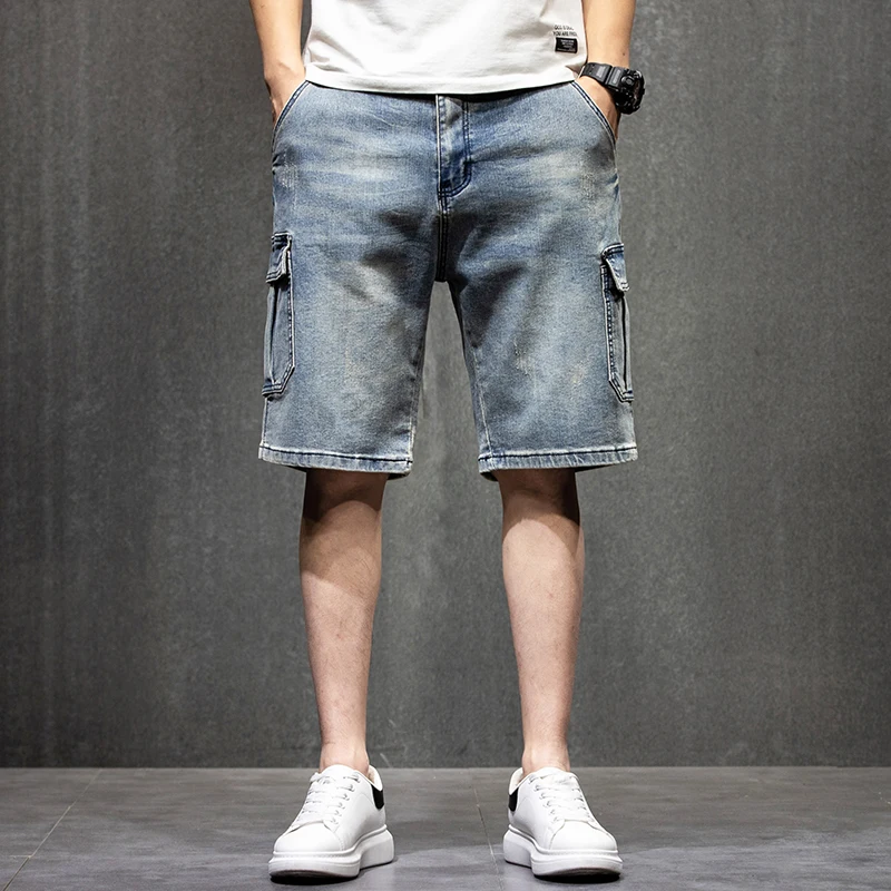 Vintage Multi-ket Work Pants Men's Summer Denim orts Loose Five-Quarter Korean Version Trendy Brand Mid-Waist Jeans
Vintage Multi-ket Work Pants Men's Summer Denim orts Loose Five-Quarter Korean Version Trendy Brand Mid-Waist Jeans
