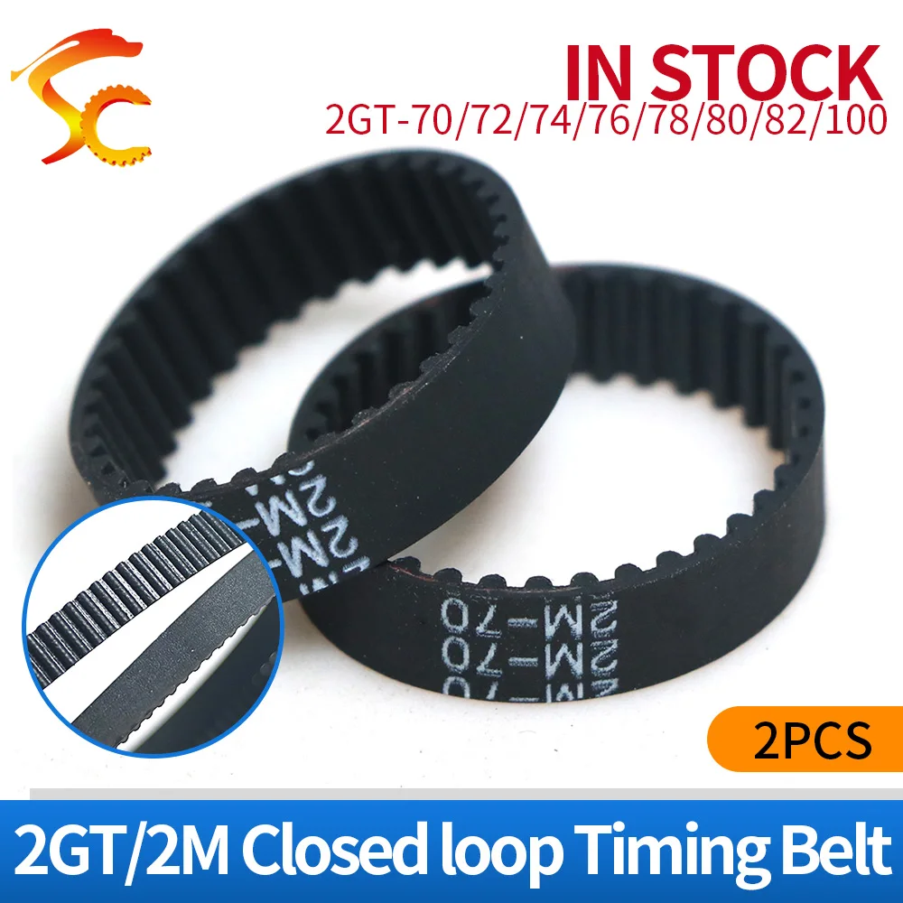 2pcs GT2/2M 70/72/74/76/78/80/82/100 closed loop rubber timing belt width 6/10mm for 3D printer
2pcs GT2/2M 70/72/74/76/78/80/82/100 closed loop rubber timing belt width 6/10mm for 3D printer