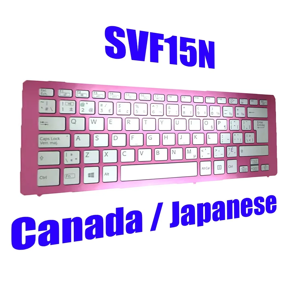 Japanese JP Canada CA Laptop Keyboard For SONY SVF15N 9Z.NABBQ.B2M 149266121CA 9Z.NABBQ.B0J 149265871JP Pink Frame With Backlit
Japanese JP Canada CA Laptop Keyboard For SONY SVF15N 9Z.NABBQ.B2M 149266121CA 9Z.NABBQ.B0J 149265871JP Pink Frame With Backlit