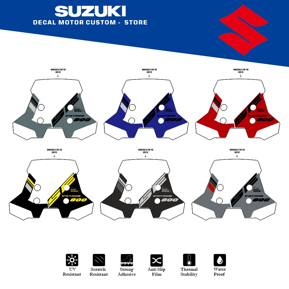 Motorcycle Windshield Windscreen Paint Anti Slip Traction Pads Protector Decals Stickers for Suzuki V-Strom 800SE 2024 - 2026
Motorcycle Windshield Windscreen Paint Anti Slip Traction Pads Protector Decals Stickers for Suzuki V-Strom 800SE 2024 - 2026