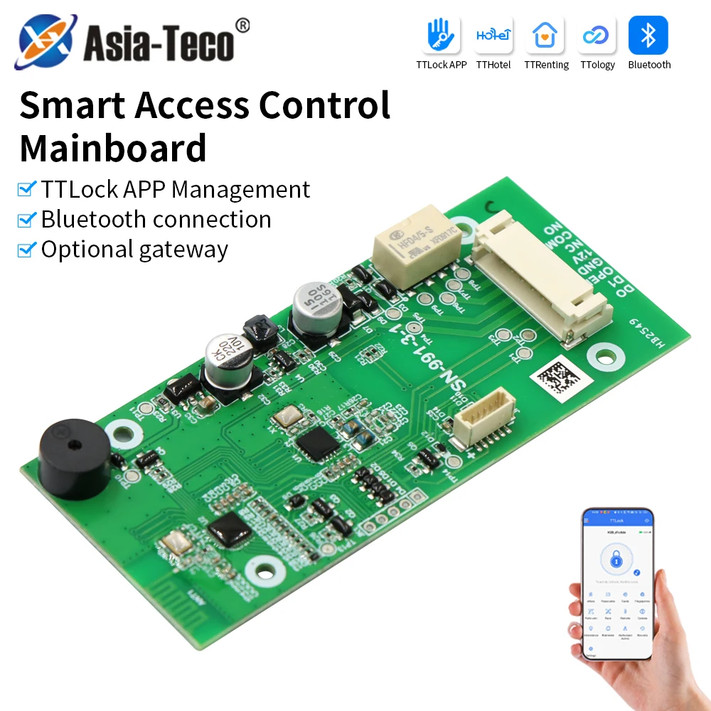 Smart Access Control Mainboard Supports TTLock App Management Bluetooth Connection And Optional Gateway For Remote Access Contro
Smart Access Control Mainboard Supports TTLock App Management Bluetooth Connection And Optional Gateway For Remote Access Contro