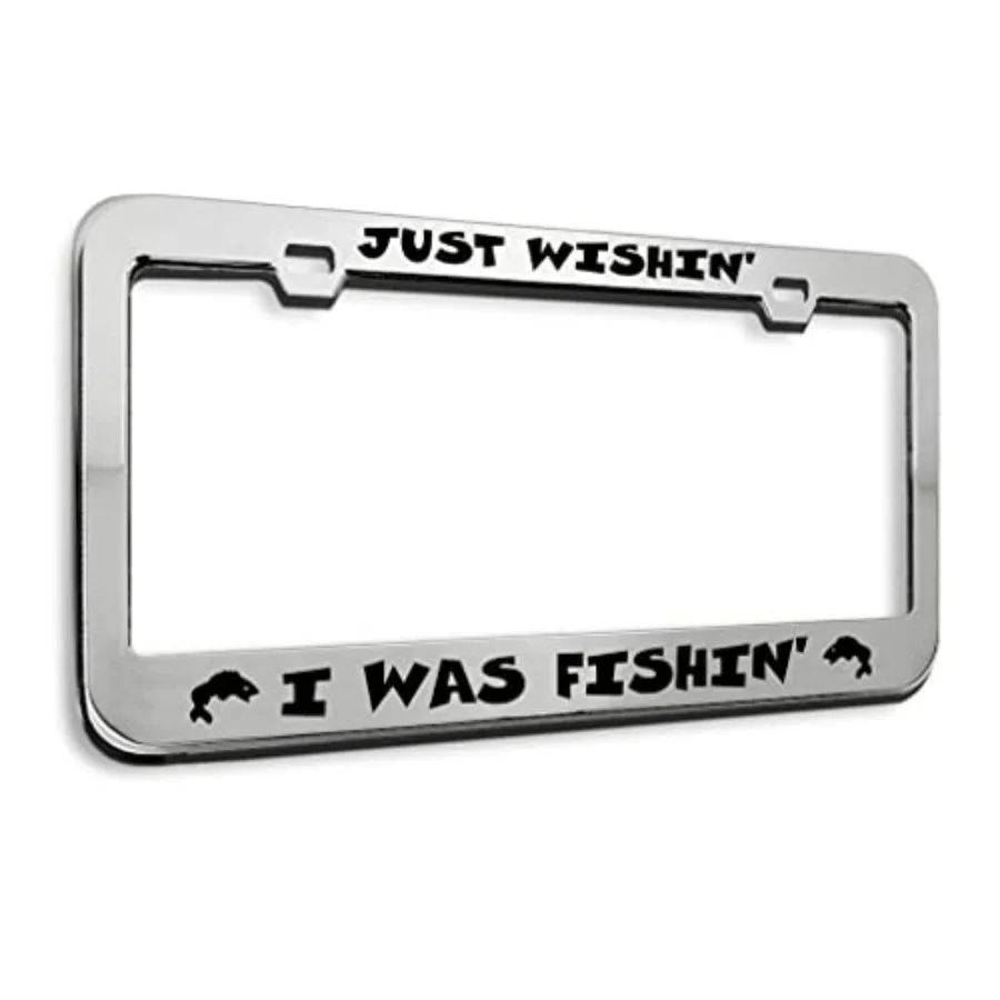 Metal License Plate Frame Just Wishing I was Fishing Fish Fishing Chrome Tag Border Car Accessories Chrome 2 Holes 1 Frame
Metal License Plate Frame Just Wishing I was Fishing Fish Fishing Chrome Tag Border Car Accessories Chrome 2 Holes 1 Frame