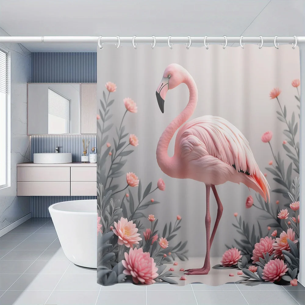 Waterproof Flamingo Floral Shower Curtain Tropical Botanical Jungle Pink Bathroom Decor Aesthetic Mesh Shower Curtain Panel
Waterproof Flamingo Floral Shower Curtain Tropical Botanical Jungle Pink Bathroom Decor Aesthetic Mesh Shower Curtain Panel