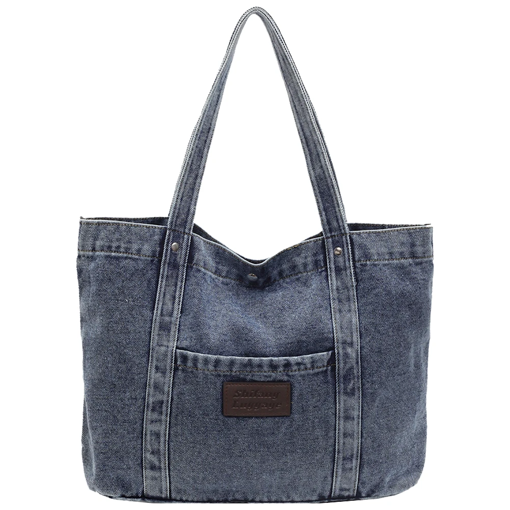 Women Denim Shoulder Bag Casual Underarm Bag Large Capacity Simple Tote Handbag Hasp Closure Trendy Hobo Bag Outdoor Travel Bag
Women Denim Shoulder Bag Casual Underarm Bag Large Capacity Simple Tote Handbag Hasp Closure Trendy Hobo Bag Outdoor Travel Bag
