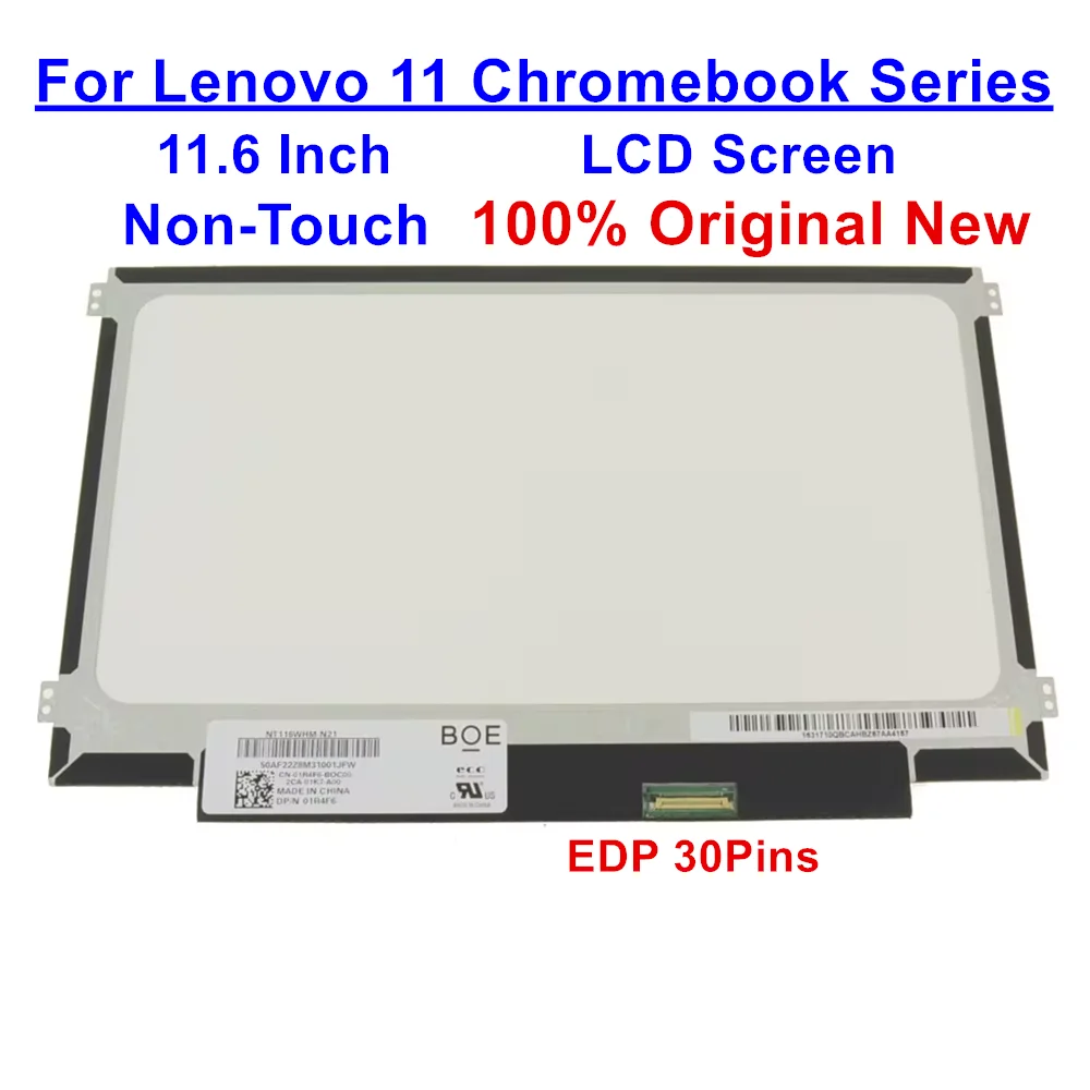 New 11.6" HD LED LCD Screen for Lenovo 11 Chromebook Series Non-Touch 30Pins Replacement Display
New 11.6" HD LED LCD Screen for Lenovo 11 Chromebook Series Non-Touch 30Pins Replacement Display