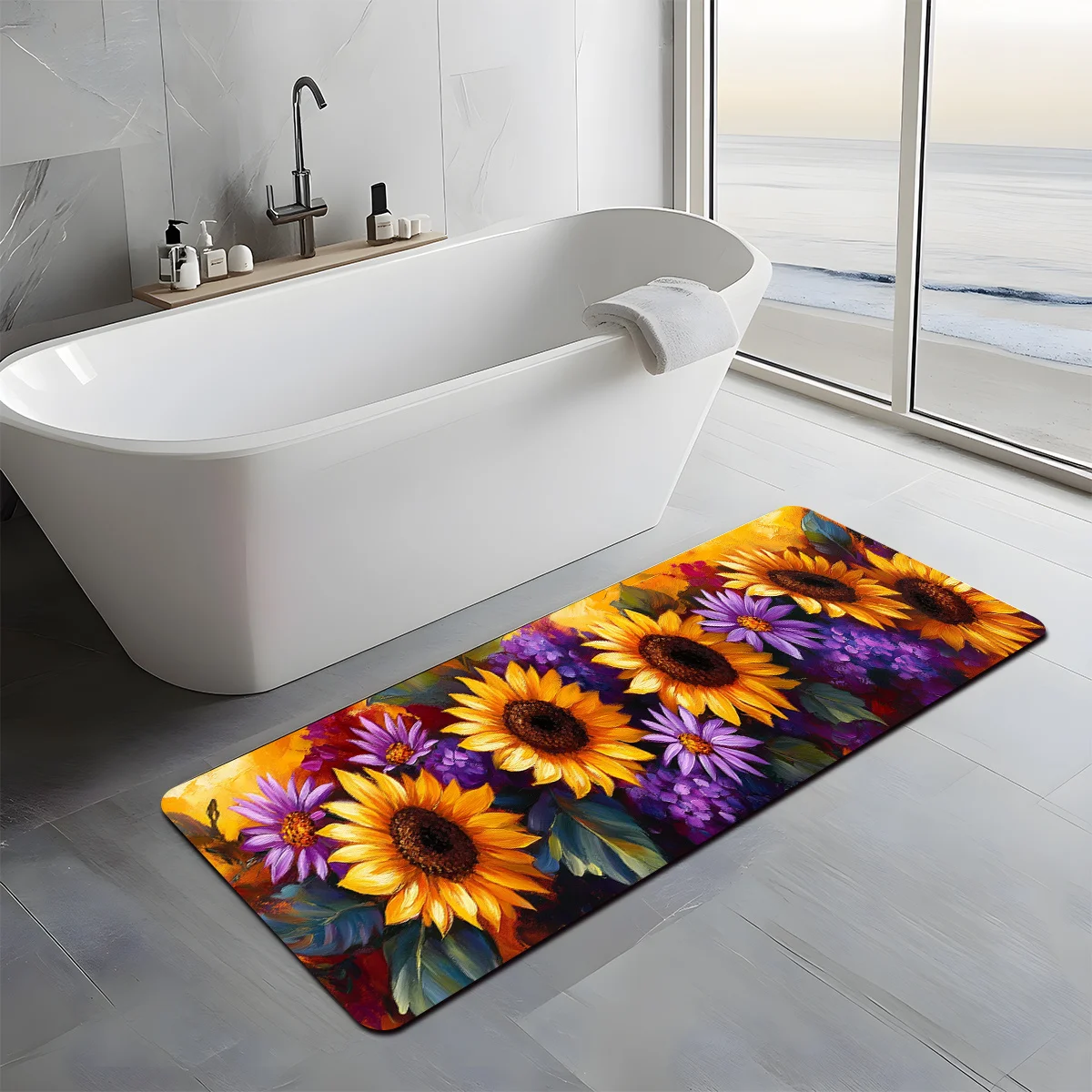 Artistic Sunflower Floral Themed Kitchen Long Mat, Non-Slip Washable Durable Runner Rug for Bathroom, Kitchen,Bedroom Home Decor
Artistic Sunflower Floral Themed Kitchen Long Mat, Non-Slip Washable Durable Runner Rug for Bathroom, Kitchen,Bedroom Home Decor