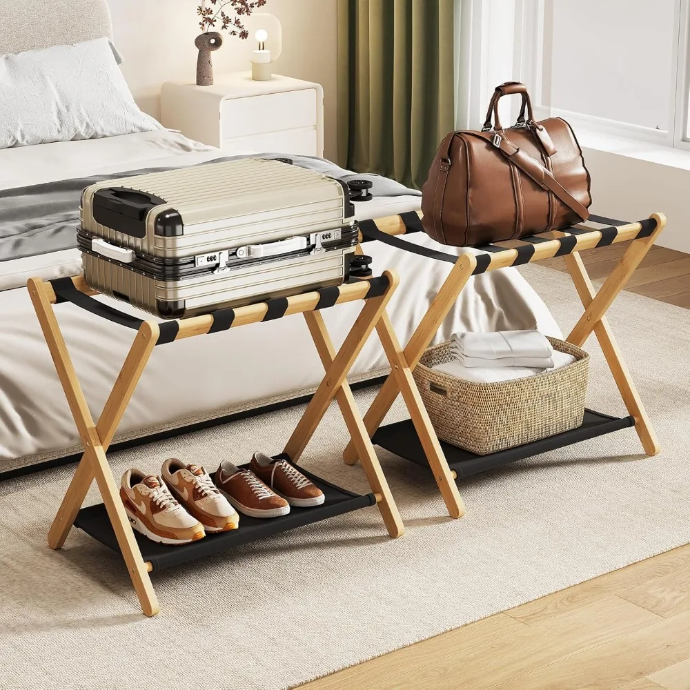 US Shipping Fully Assembled Bamboo Luggage Rack Foldable Suitcase Stand with Storage Shelf for Hotel Guest Room Pack of
US Shipping Fully Assembled Bamboo Luggage Rack Foldable Suitcase Stand with Storage Shelf for Hotel Guest Room Pack of