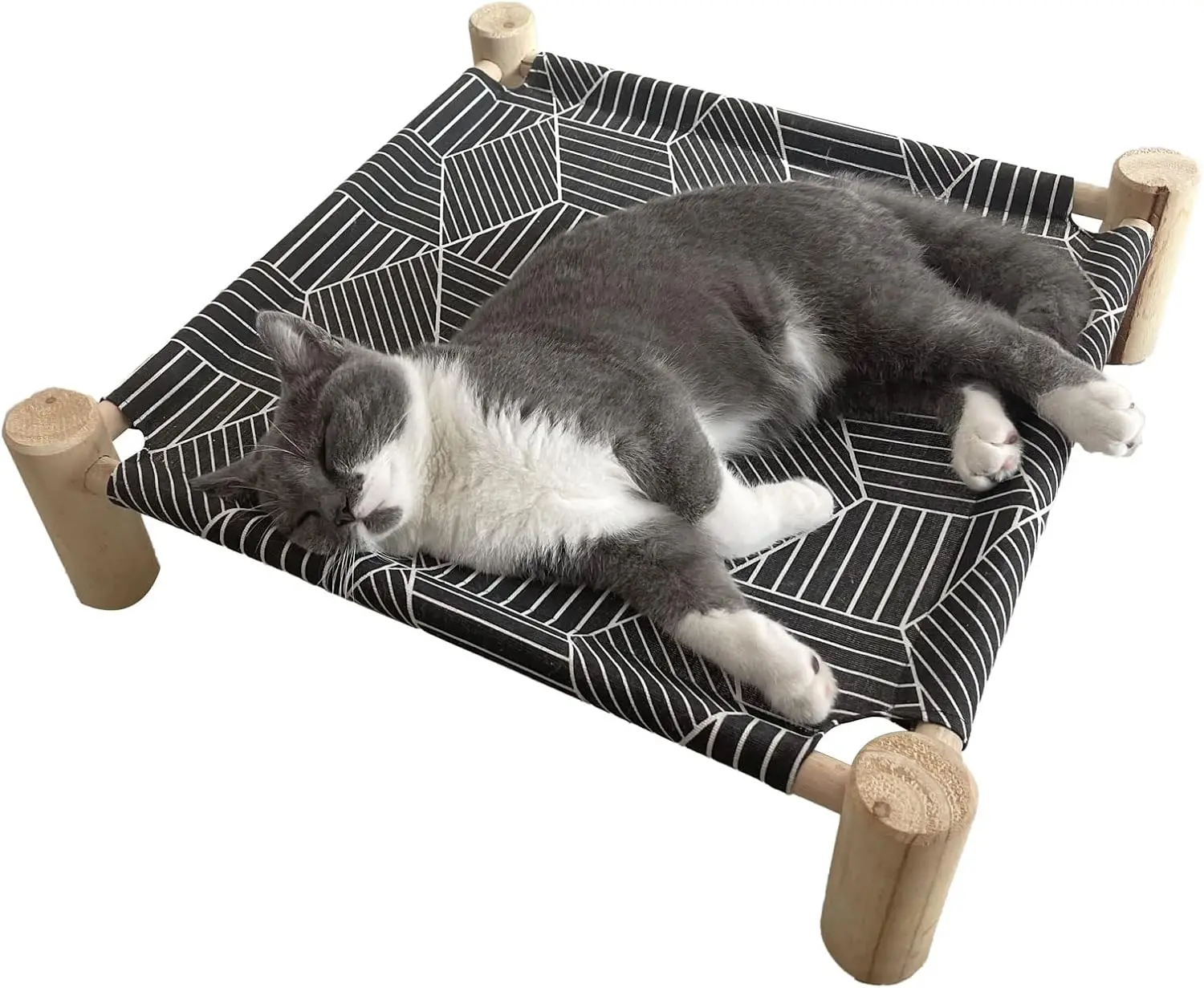 Pozico Cat/Dog Bed Hammock Cat Bed, Wooden Dog Elevated Indoor Outdoor Beds, Raised Cat Cots Furniture Pet Bed Puppy Bed Portable Breathable Mesh Cat Beds for Small Animals-Black Diamond
Pozico Cat/Dog Bed Hammock Cat Bed, Wooden Dog Elevated Indoor Outdoor Beds, Raised Cat Cots Furniture Pet Bed Puppy Bed Portable Breathable Mesh Cat Beds for Small Animals-Black Diamond
