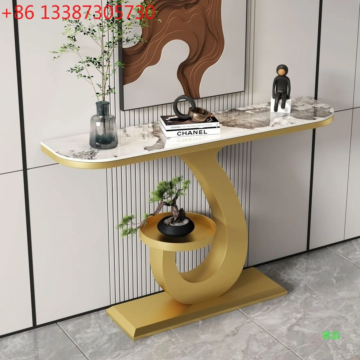 Italian light luxury rock slab entrance table simple modern entry living room corridor end view table
Italian light luxury rock slab entrance table simple modern entry living room corridor end view table