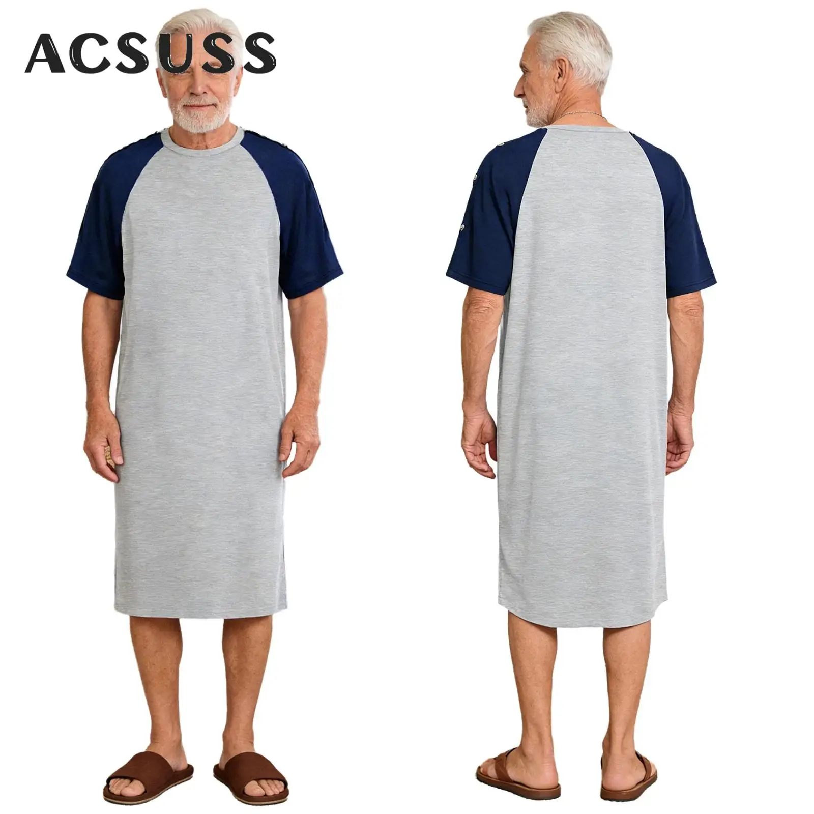 Mens Elderly Alzheimer Adaptive Special Need Clothing Short Sleeve Tear-away Sleep Robe Nightgown Loungewear for Dementia Caring
Mens Elderly Alzheimer Adaptive Special Need Clothing Short Sleeve Tear-away Sleep Robe Nightgown Loungewear for Dementia Caring