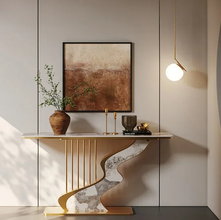 Creative Stone Plate Console Tables Light Luxury Modern Simple and Fashionable Side View Sets Entrance Foyer Entrance Cabinet
Creative Stone Plate Console Tables Light Luxury Modern Simple and Fashionable Side View Sets Entrance Foyer Entrance Cabinet