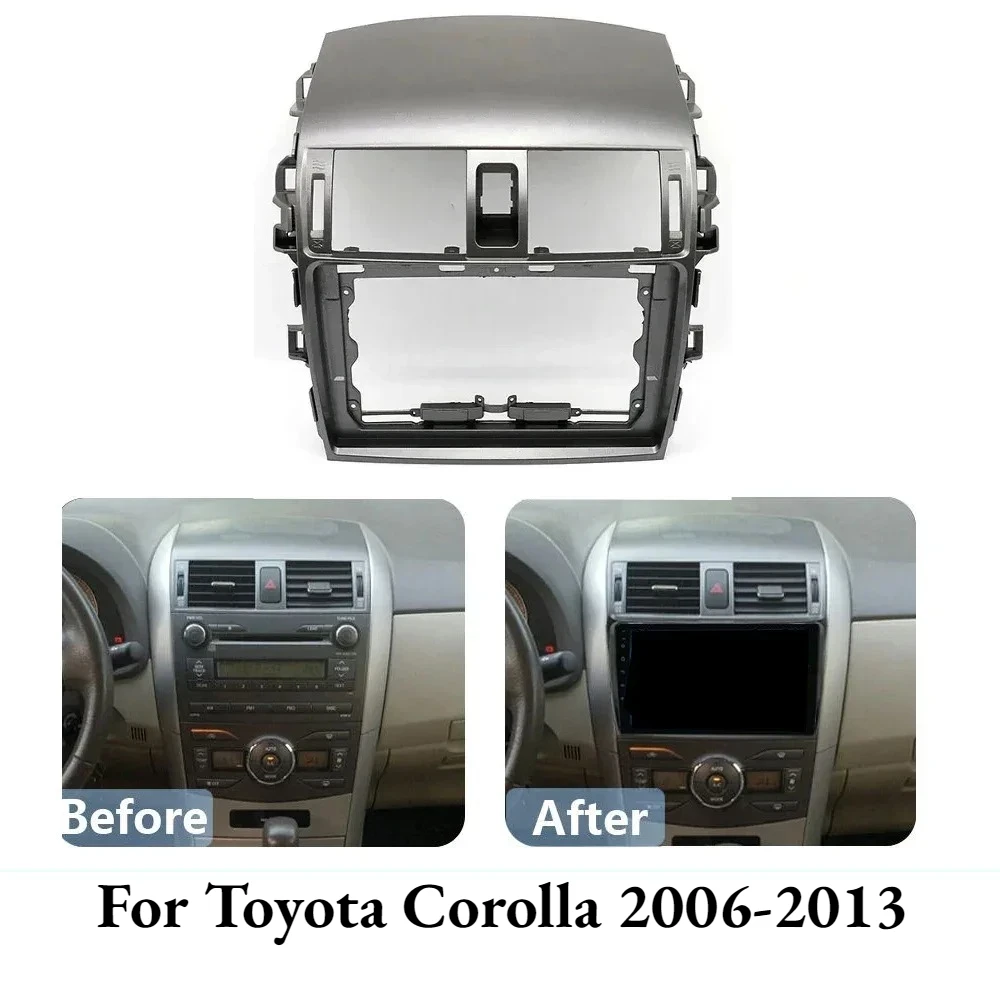 9-дюймовая рамка приборной панели автомобильного радиоприемника для Toyota Corolla 2006-2013, комплект отделки для установки мультимедийного плеер с большим экраном
9-дюймовая рамка приборной панели автомобильного радиоприемника для Toyota Corolla 2006-2013, комплект отделки для установки мультимедийного плеер с большим экраном