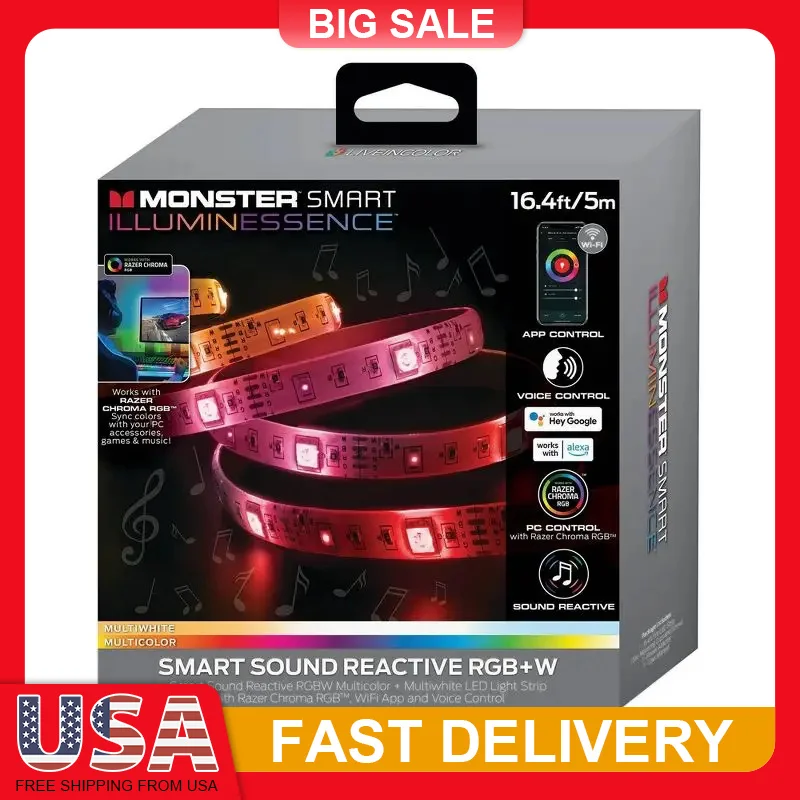 5m Smart LED Strip Lights RGBW 120LED USB Powered Music Sync App Control Color Changing Light Strip for Bedroom TV Gaming Decor
5m Smart LED Strip Lights RGBW 120LED USB Powered Music Sync App Control Color Changing Light Strip for Bedroom TV Gaming Decor