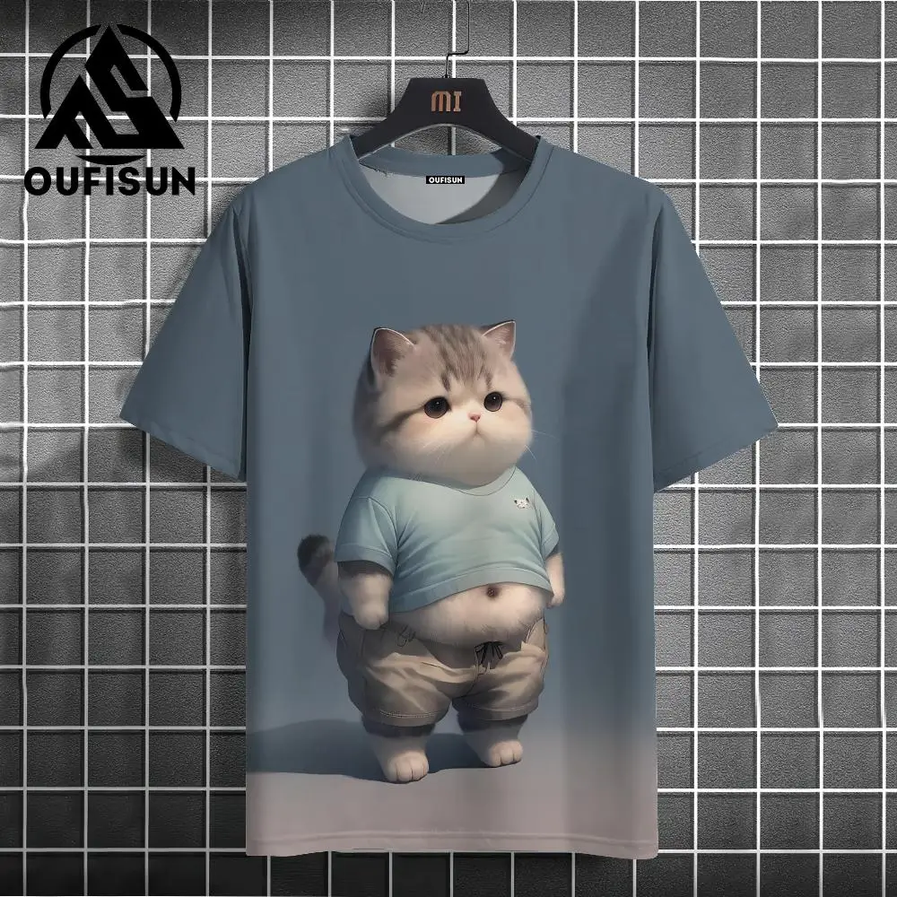 Fashion Sketch Animal Graphic Men T-shirts Cats 3D Print Oversize Short Sleeve Men T shirt O-Neck Casual Men Women T-shirt
Fashion Sketch Animal Graphic Men T-shirts Cats 3D Print Oversize Short Sleeve Men T shirt O-Neck Casual Men Women T-shirt