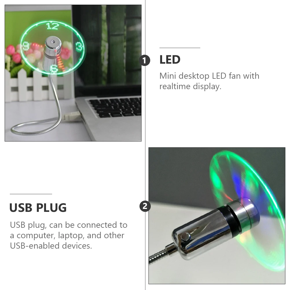 USB Clock Fan LED Mini Portable USB Rechargeable Fan with Real Time Display for Home Office Travel White Color
USB Clock Fan LED Mini Portable USB Rechargeable Fan with Real Time Display for Home Office Travel White Color