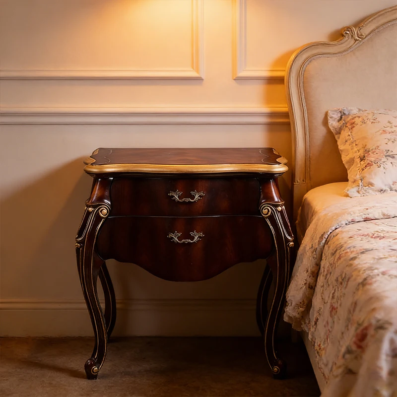 !@Exquisite European Royal Craftsmanship Mahogany Wood Veneer Nightstand 2 Drawer Solid Wood Luxury Antique Bedside Tables
!@Exquisite European Royal Craftsmanship Mahogany Wood Veneer Nightstand 2 Drawer Solid Wood Luxury Antique Bedside Tables
