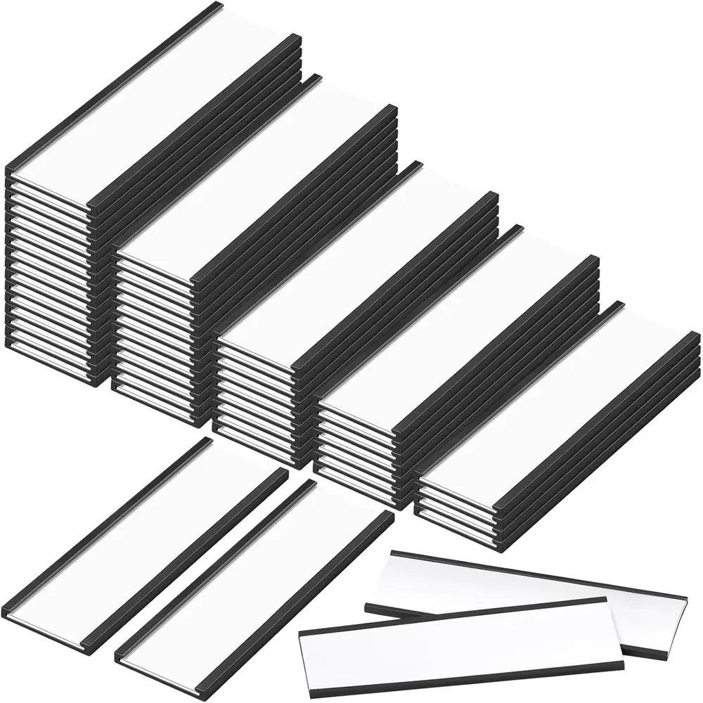 200 Pack 6 x 2 Magnetic Label Holders with Replacement Paper and Plastic Films for Warehouse Rack Shelving Accessories
200 Pack 6 x 2 Magnetic Label Holders with Replacement Paper and Plastic Films for Warehouse Rack Shelving Accessories