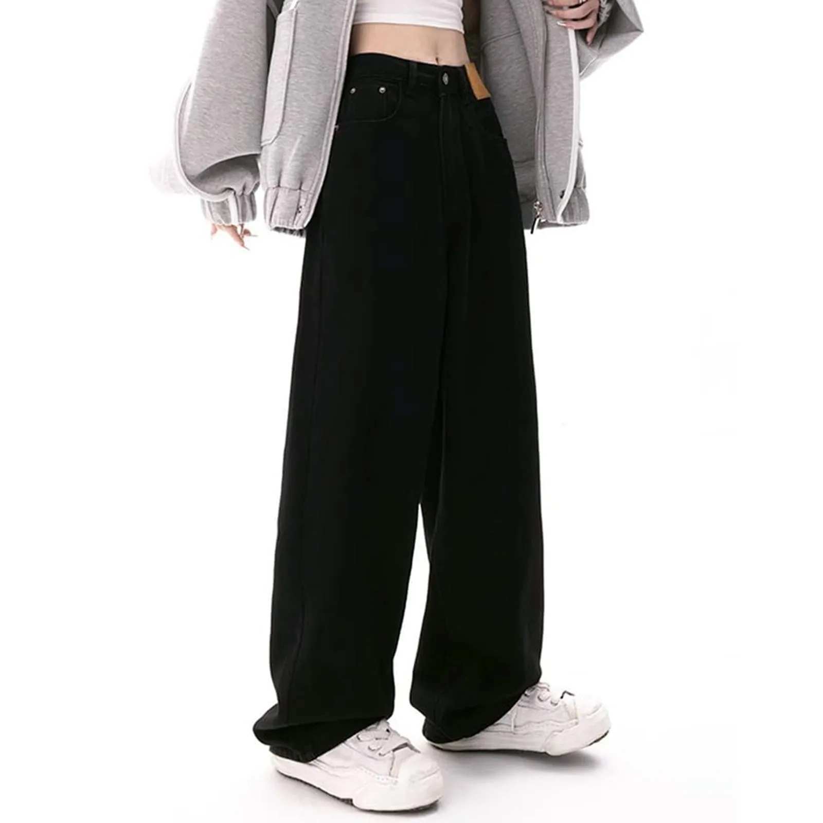Women Baggy Jeans Black Korean Fashion High Waisted Wide Leg Denim Pants Streetwear Loose Versatile Casual Straight Denim Jeans
Women Baggy Jeans Black Korean Fashion High Waisted Wide Leg Denim Pants Streetwear Loose Versatile Casual Straight Denim Jeans