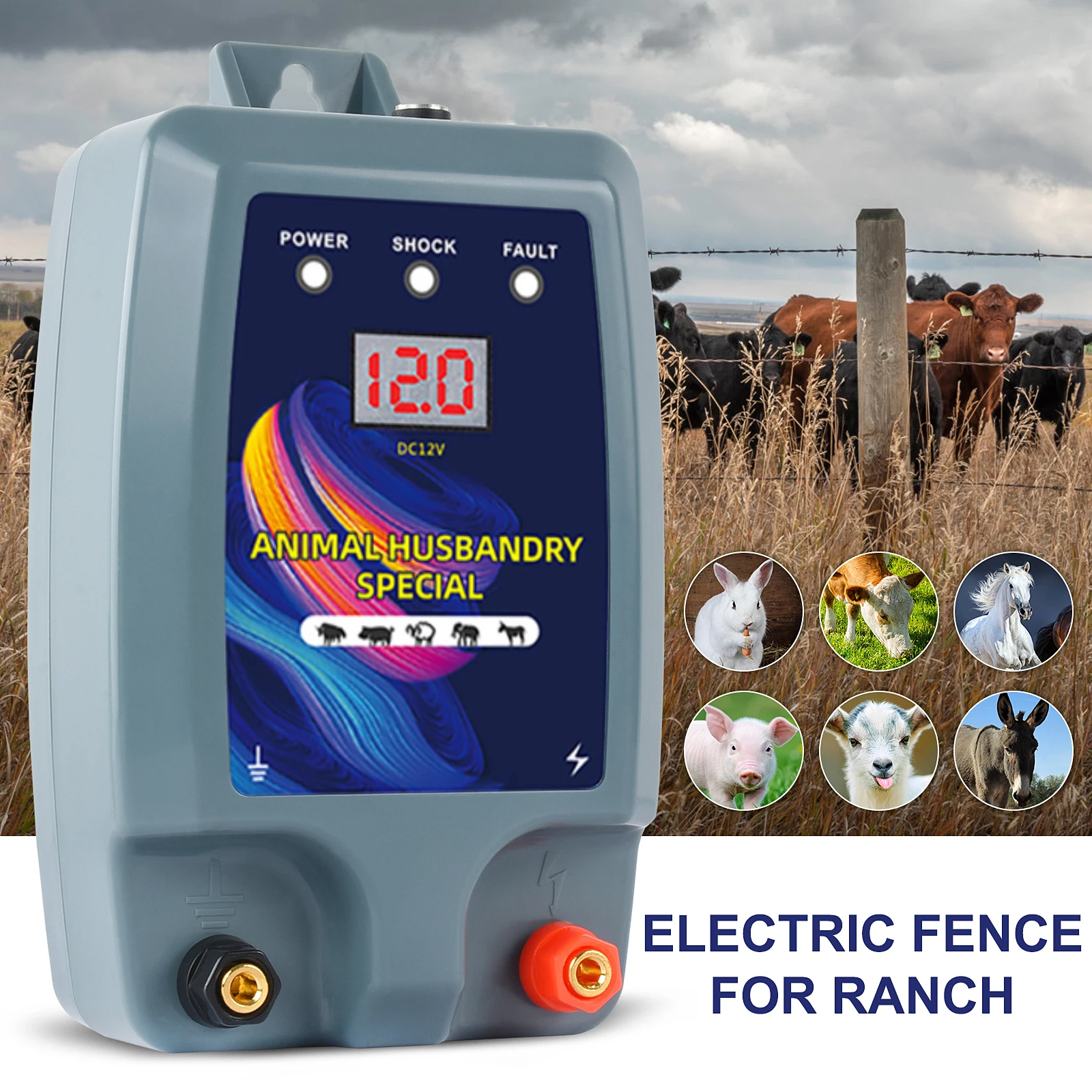 10KM Electric Animal Fences with Alarm System + Can Control A 10KM Area Fully Waterproof Design for Pastures and Family Farming
10KM Electric Animal Fences with Alarm System + Can Control A 10KM Area Fully Waterproof Design for Pastures and Family Farming